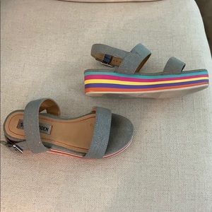 Rainbow sandals!